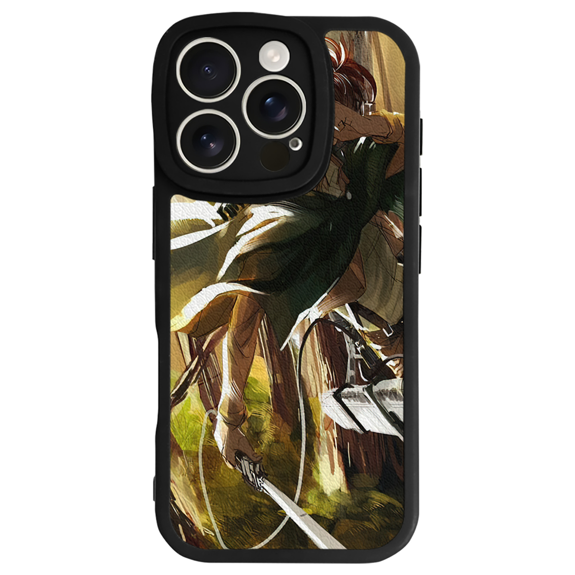 （画像用） 進撃の巨人 Attack on Titan 【iPhone 16シリーズ対応】シリコンスマホケース（レザー調） 材質：シリコン